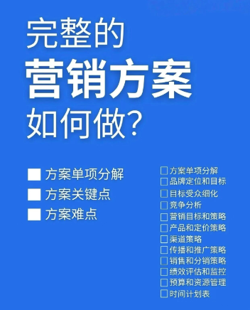 完整的营销方案如何做？（营销干货 值得收藏）