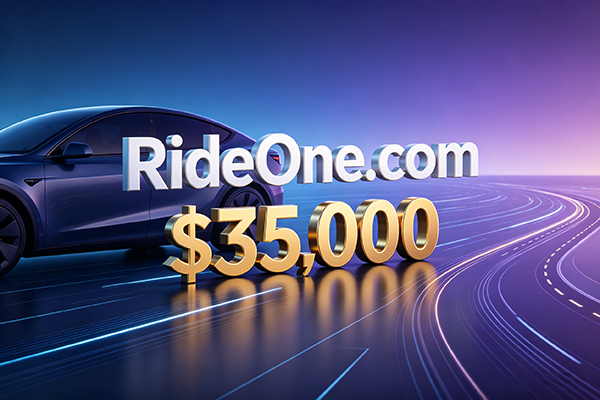 “场景化、易传播”RideOne.com以35,000美元成交！